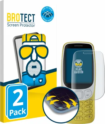 Produktbild von 2x BROTECT Fullscreen Schutzfolie für Nokia 3210 Displayschutz Folie Fullcover Matt Entspiegelungsfolie