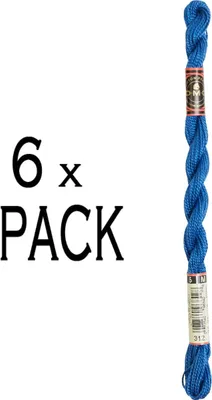 Produktbild von 6 Stück DMC Perlstickgarn, Größe 5, 15 Meter, Farbe 115AR/5-312