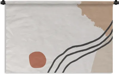 Produktbild von MuchoWow® Wandteppich Wandbehang Sommer - Abstrakt - Schwarz - Orange 60x40 cm Tapisserie Dekoration Wandtuch - Wanddekorationen