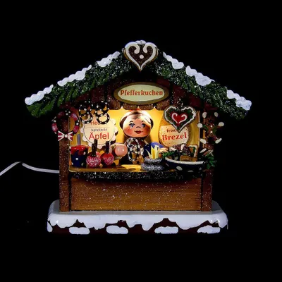 Produktbild von Winterkinder Marktbude Pfefferkuchenhäusel (10cm) von Hubrig Volkskunst