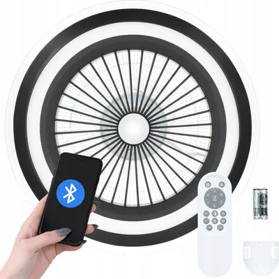 Produktbild von Eleganter Deckenventilator Mit Led Plafond 52Cm 6 Modi Fernbedienung Und App