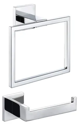 Image de Ensemble de porte-serviettes - Design moderne pour les accessoires de salle de bain