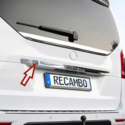 Obrázek produktu pro Nerezová lišta zavazadlového prostoru nad registrační značkou vhodná pro MB V-Class Vito W447