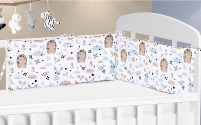 Produktbild von Kinderbett-Mantel - 70x28 cm - Blau,Braun