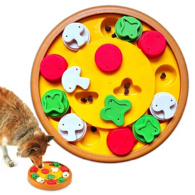 Productafbeelding van BrightKins Leermiddelen: Pizzafeest-koekjespuzzel – Interactief hondenvoer