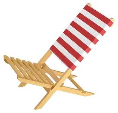 Produktbild von Klappstuhl Strandstuhl Anglerstuhl Gartenstuhl Stuhl zum Zusammenstecken rot-weißem Bezug V-10-353