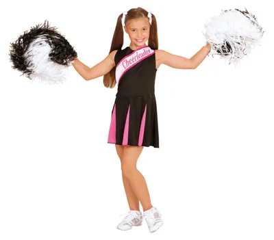 Produktbild von Kinderkostüm Cheerleader schwarz 140
