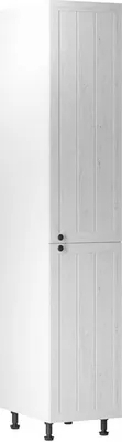 Produktbild von Hochschrank 40 cm Küchenblock Küchenmöbel, Provence D40SP Weiß/Matt
