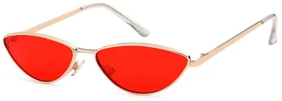 Produktbild von styleBREAKER Damen Cateye Sonnenbrille Metall, Silber/Rot