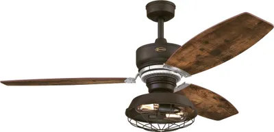 Image de Ventilateur de plafond avec éclairage LED et télécommande Welford 137 cm
