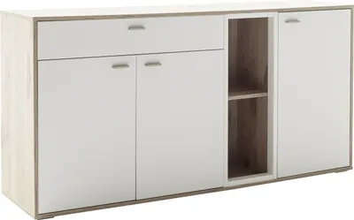 Produktbild von SANTERNO Sideboard 3 Türen/1 SK/2 Fächer Soft white Melamin