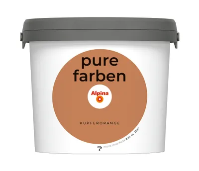 Produktbild von Alpina pure farben Wandfarbe kupferorange 2,5 L
