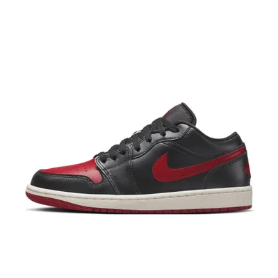 Image de Nike Air Jordan 1 Low Bred Baskets - Noir Rouge Sail - UE 44,5