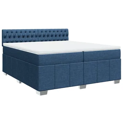 Produktbild von Boxspringbett mit Matratze Blau 200x200 cm Stoff