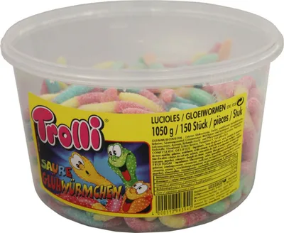 Produktbild von Trolli Glühwürmchen sauer gezuckerte Fruchtgummi Glühwürmchen 1050g