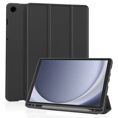 Produktbild von Techsuit Flex Trifold Tablet-Hülle mit Pencil-Halter für Samsung Galaxy Tab A9 - Schwarz