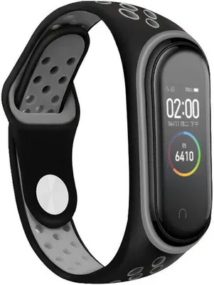 Produktbild von Strap-it Xiaomi Mi Band 6 Sportarmband (Schwarz / Grau)