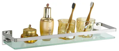 Immagine prodotto di Mensola in vetro con ringhiera per il bagno, 50 cm
