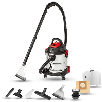 Produktbild von WALTER Waschsauger 1600 W, Polsterreiniger, Teppich-Reinigungsmaschine, Nasssauger, Trockensauger, schnell, effektiv, einfach zu bedienen, leistungsstarke Saugkraft, mit 20 L Auffangbehälter