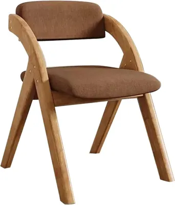 Produktbild von Klappstuhl Küchenstuhl mit gepolsterter Sitzfläche, Hochwertiger Massivholzrahmen, Weich&Bequem, Braun