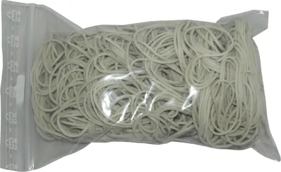 Produktbild von 100 g Gummiringe weiß 30 mm Ø 1,2 x 1,2 mm breit