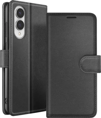 Image de Zanaé, Portefeuille Etui Galaxy S25 Edge Avec fermeture magnétique Porte-carte, Noir