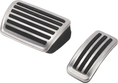 Produktbild von 2 Stück Automatische Fußpedalauflagen Gaspedalauflagen Für Audi Q7 2016-2017 Edelstahl Silberton