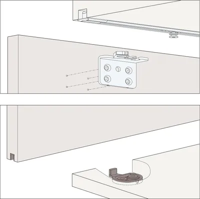Produktbild von HAWA Clipo 16 H FS Beschlägegarnitur 1000x1400, 1 türig
