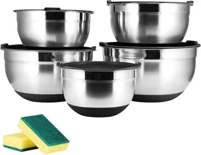 Produktbild von Famanu Set Edelstahl - Mischschüssel, Servierschüssel, Küchenschale
