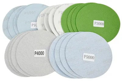 Produktbild von Schleifpapier - Schleifscheiben - Nass- und Trockenschliff - 125 mm - 20 Stück - Körnung 1000/3000/4000/5000 - Holzbearbeitung