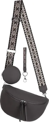 Produktbild von Bauchtasche (BBL-53096) Umhängetasche Crossbody-Bag Kunstleder Italy-Design D.GREY