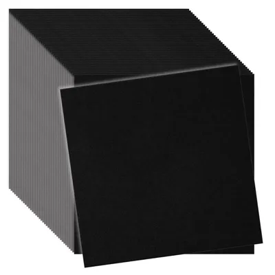 Zdjęcie produktu dla Panele sufitowe 3D z polistyrenu, czarne | Okładzina sufitowa | Panele dekoracyjne do salonu, sypialni | 50 x 50 cm | 40 sztuk
