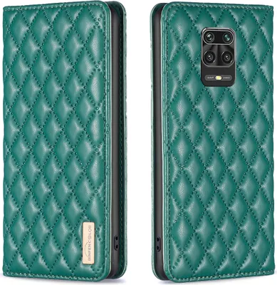 Obrázek produktu pro Redmi Note 9 Pro Case, elegantní flipové kožené pouzdro ve stylu knihy se stojánkem pro Xiaomi Redmi Note 9 Pro Max / Note 9 Pro / Note 9S Green