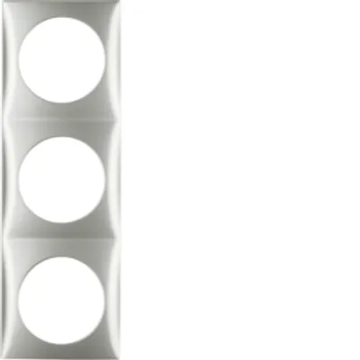 Produktbild von Berker Integro Flow Steckdosen Rahmen 3-fach (Abdeckrahmen) chrom matt lackiert
