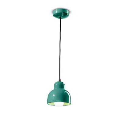 Produktbild von Deco Vintage Kronleuchter Berimbau Keramik Türkis 1 Licht E27