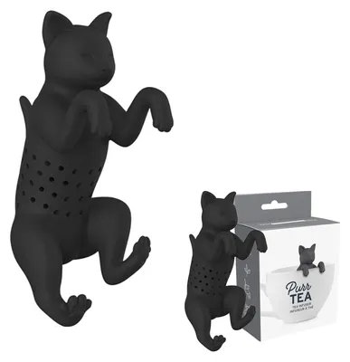 2er-Set Tee-Eier aus Silikon, Katzenform, für losen Tee