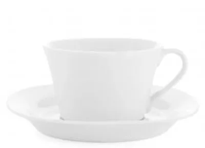 Immagine prodotto di HOMe Set 4 Tazze Tè Quadre Deep Porcellana Bianca Con Piatto