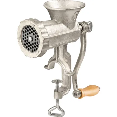 Obrázek produktu pro LAMART LT7041 Mlýnek na maso, je vyroben z kvalitní litiny, Ø 7,5 cm; výška 20,5 cm; šířka 19 cm, stříbrná