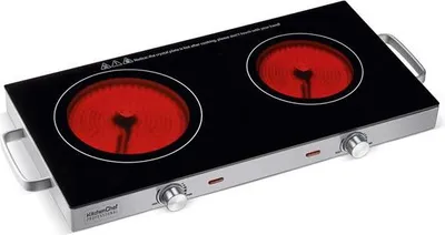 Image de Réchaud vitroceramique 2 feux 2800w - Kitchen Chef - KCPPV2800 -