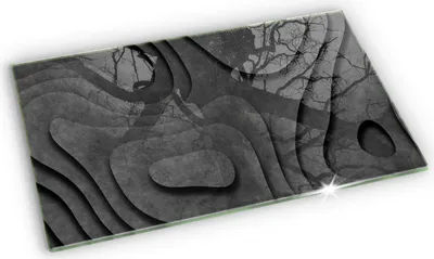 Produktbild von Grabkerze Untersetzer Glastafel Gummifüße Motiv - 52x30 cm - 3D-Steinformen