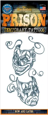 Produktbild von Masken Knast Klebe-Tattoo - Fasching Halloween Karneval