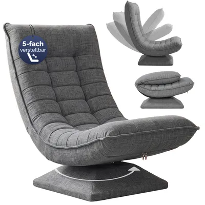 Immagine prodotto di Casaria® Poltrona Relax da Lettura Ruotabile 360° Pieghevole Portata 150kg