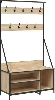 Obrázek produktu pro vidaXL Věšák na kabáty s botníkem Sonoma dub 100x41x184 cm