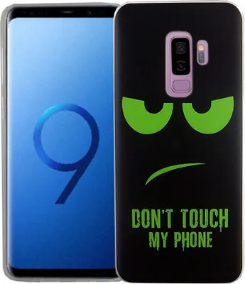 Produktbild von Handy Hülle für Samsung Galaxy S9+ Dont Touch My Phone Grün Smartphone Cover Bumper Schale Etuis