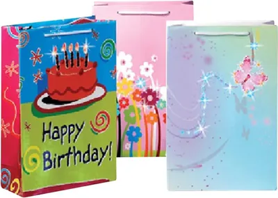 Produktbild von LED Geschenktaschen Glückwunsch 3er Set Gross 33x24 cm Geschenk Taschen beleuchtet, LED Geschenktüten, LED Geschenkverpackung, Geschenktüten mit Licht