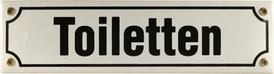 Produktbild von Strassenschild Toiletten 30x8 cm Email Tür Schild Emaille WC Türschild