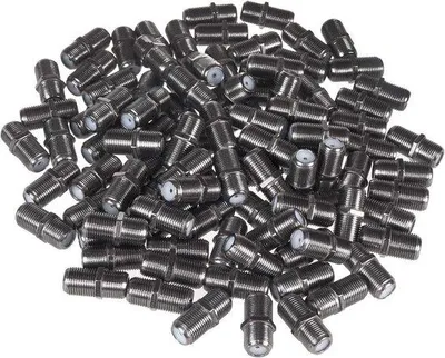 Productafbeelding van 100 Stuks F-Connector Adapter Vrouwelijk naar Vrouwelijk voor Satelliet en Coaxkabels