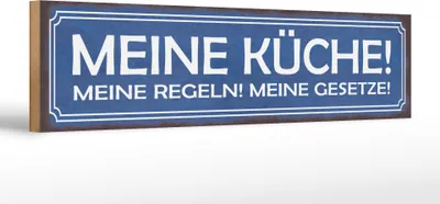 Produktbild von Holzschild  Meine Küche meine Regeln, 46 x 10 cm, Holzschilder Spruch Küche