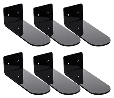 Produktbild von Schwebende Schuhregale 6 Stück Wandmontage Sneaker-Präsentation Schwarz Acryl