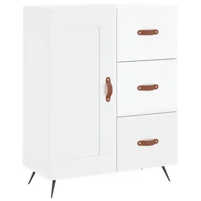 Obrázek produktu pro Příborník bílý s vysokým leskem 69,5x34x90 cm kompozitní dřevo